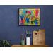 Example of what the painting would look like hanging and framed in a furnished setting. Painting is sold unframed.